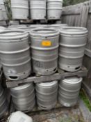 Lot of Stainless Steel Kegs- 2 Pallets- Approx (16) 1/2 Barrel Kegs | Rig Fee $150