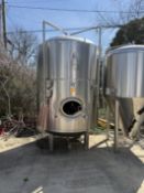30 BBL Stainless Steel Brite Tank, Glycol Jacket, Dish Bottom, 4 Stainless Steel Le | Rig Fee $1250
