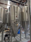 Premier Stainless 30 BBL Stainless Steel Fermentation Tank, Glycol Jacket, Cone Bot | Rig Fee $1600