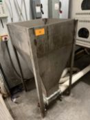 Stainless Steel Grain Hopper Feeder, Cone Bottom, Bin Approx 27" Length X 27" Wide | Rig Fee $125