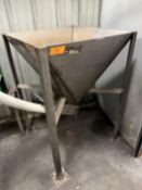 Stainless Steel Grain Hopper Feeder, Cone Bottom, Bin Approx 36" Length X 36" Wide | Rig Fee $125