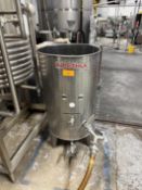 Letina 300 Litter Stainless Steel Storage tank, Single Wall, Open Top with Lid, 3 S | Rig Fee $85