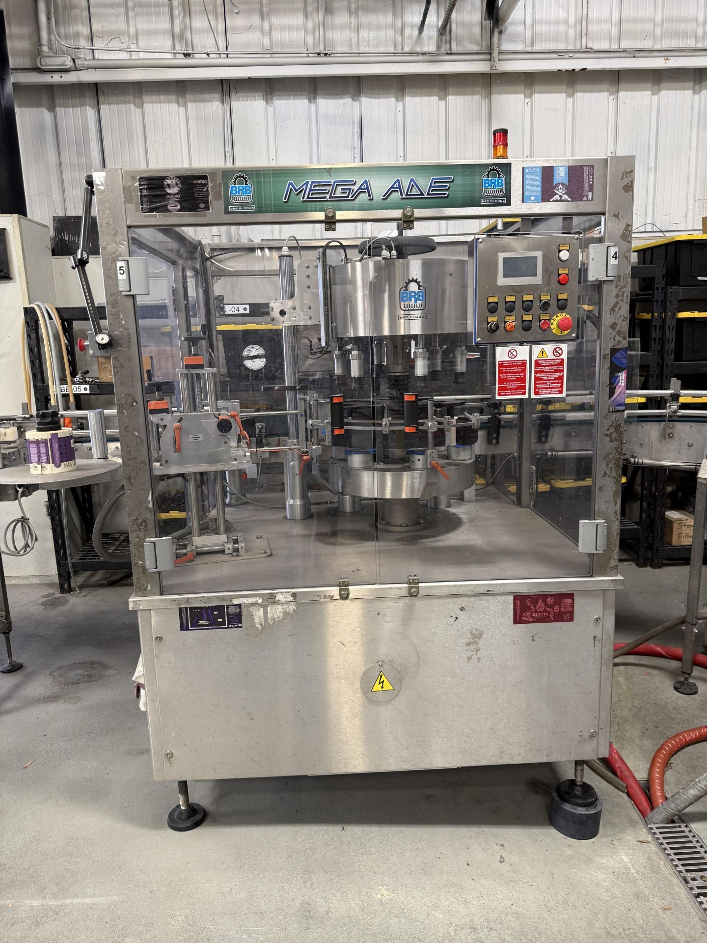 2017 BRB Globus Model MEGA ADE 633 CCW Automatic Rotary Labeling ...