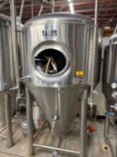 G.W. Kent 15 BBL Stainless Steel Fermentation Tank - Cone Bottom, Glycol Jacketed, Mandoor,