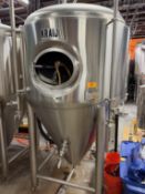 G.W. Kent 15 BBL Stainless Steel Fermentation Tank - Cone Bottom, Glycol Jacketed, Mandoor,