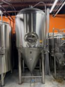 Stainless Steel Fermentation Tank - Cone Bottom, Glycol Jacketed, Mandoor, Zwickel Valve, Digital