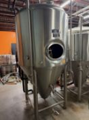 G.W. Kent 20 BBL Stainless Steel Fermentation Tank - Cone Bottom, Glycol Jacketed, Mandoor,
