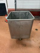 Koch Stainless Steel Dump Buggy- Inside Dims Approx 25" L X 25" W X 30" Tall