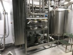 Single Tank CIP System, Skid Mounted, Heat Exchanger, (Qty: 2) Allen Bradley VFDs