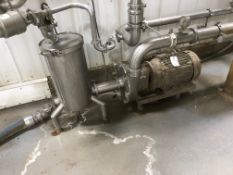 Fristam 25 HP Centrifugal Pump, Model FPX1151-275, Stainless Steel Tank, Air Valve, Check Valve