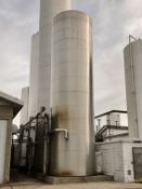 Walker All Stainless Steel 30,000 Gallon Silo, Horizontal Agitation, Jacketed, Approx 143" OD, S/