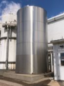 Feldmeier All Stainless Steel 15,000 Gallon Silo, Vertical Agitation, Jacketed, Digital Level Gauge,