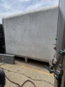 Stainless Steel Insulated Horizontal Storage Tank, 6 Mild Steel Legs, Side Manway, Overall Tank Dims
