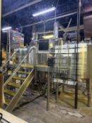 34 HL Steam Jacketed Stainless Steel 2-Vessel Brewhouse w/ 38 HL Steam Jacket Mash Tun