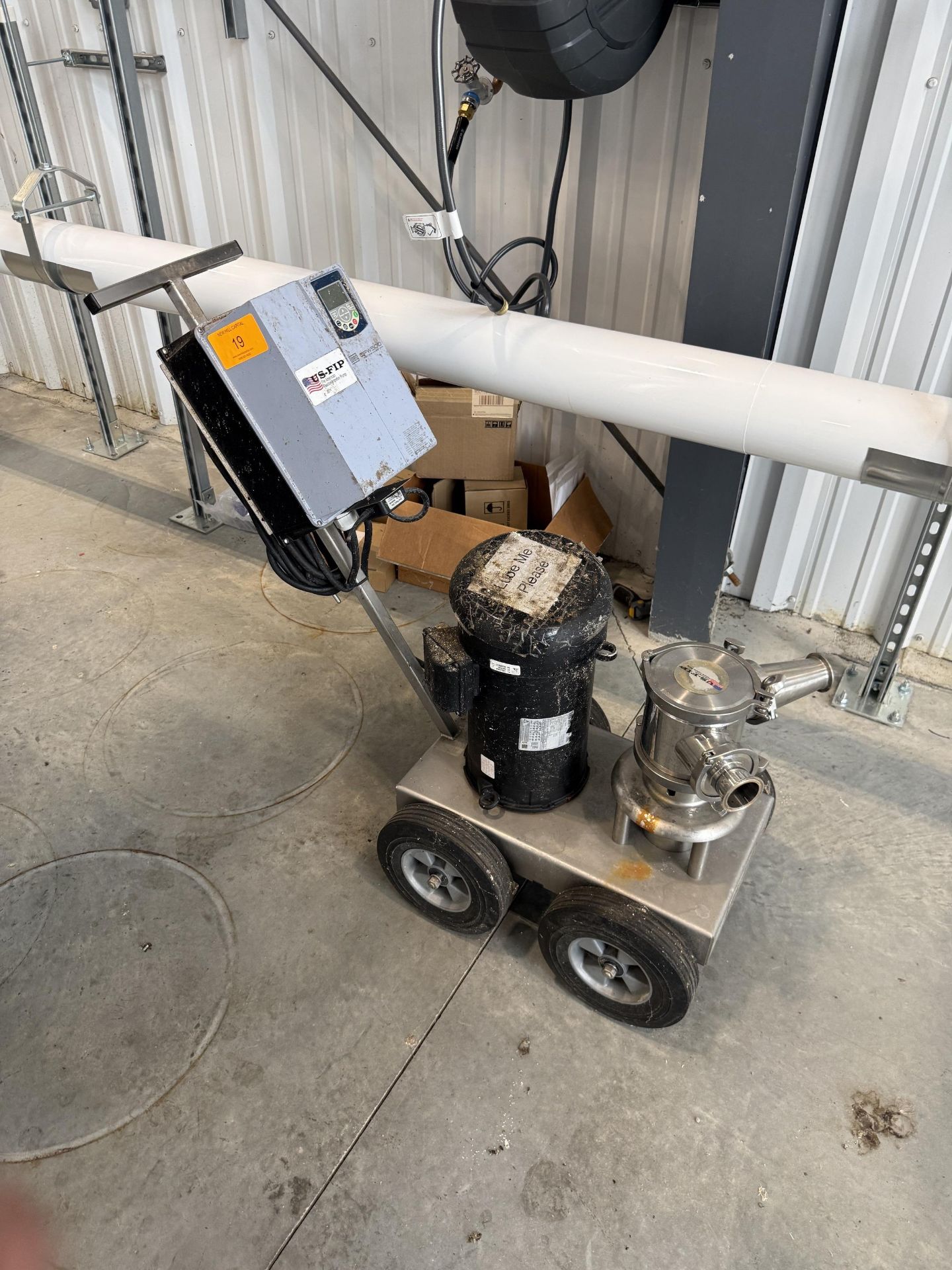 US-Fipp Stainless Steel Flexible Impeller Pump Cart, 5 HP, 1750 RPM, 230/460 V - Image 2 of 7