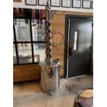 Stainless Steel Pot and Copper Column Still- Tank Dims Approx 31" Straight wall X 26" Diameter,