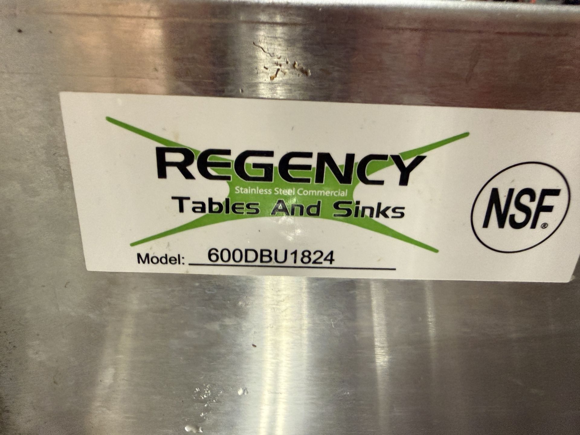 Regency Model 600 DBU1824 Stainless Steel Underbar Drainboard Approx 24" X 18" - Image 2 of 2