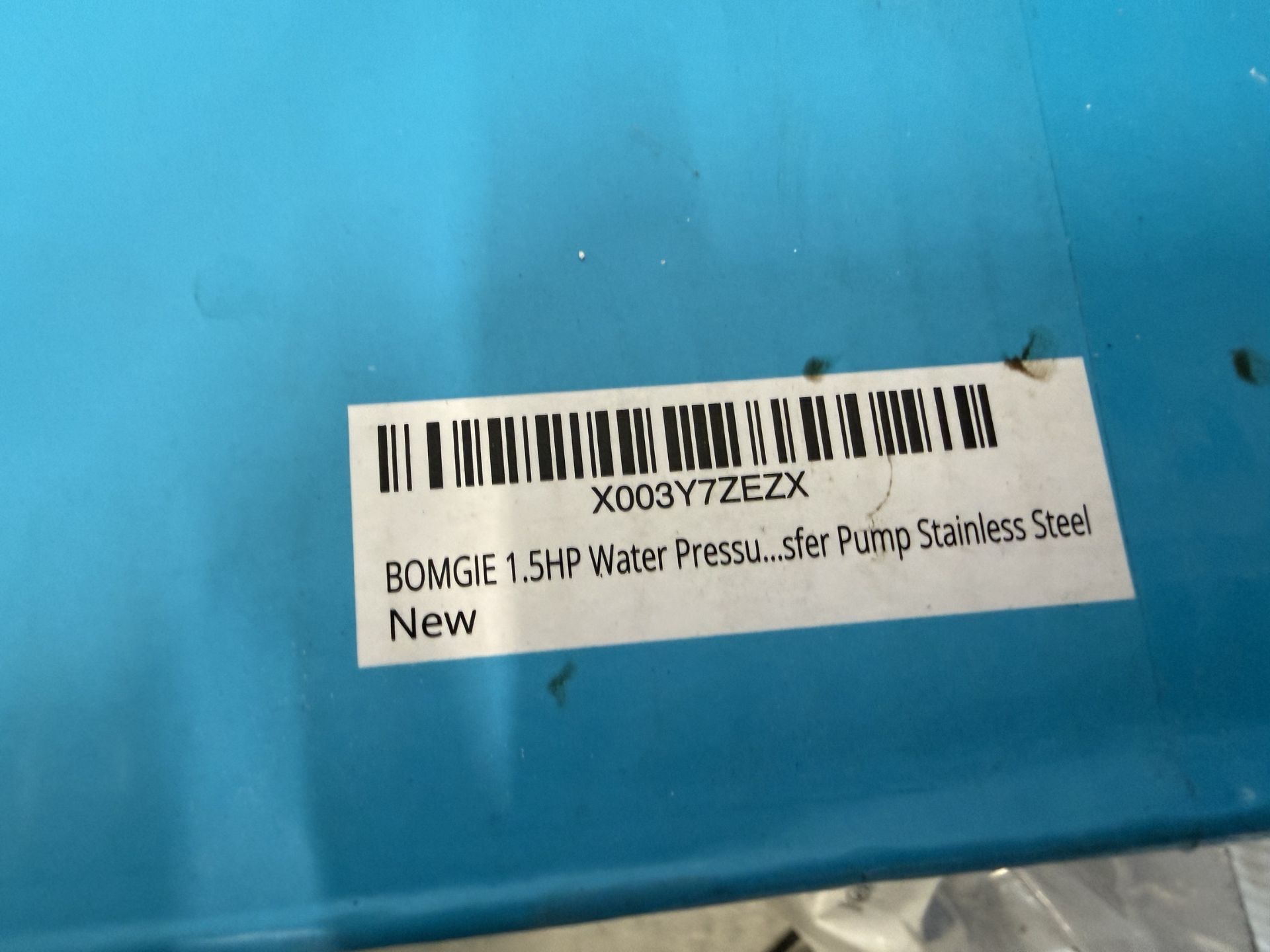 Bomgie Model GJX-1504SEN-(New) Automatic Pressure Booster Pump- 1.5 HP, 120 V, S#0324000059 - Image 3 of 3