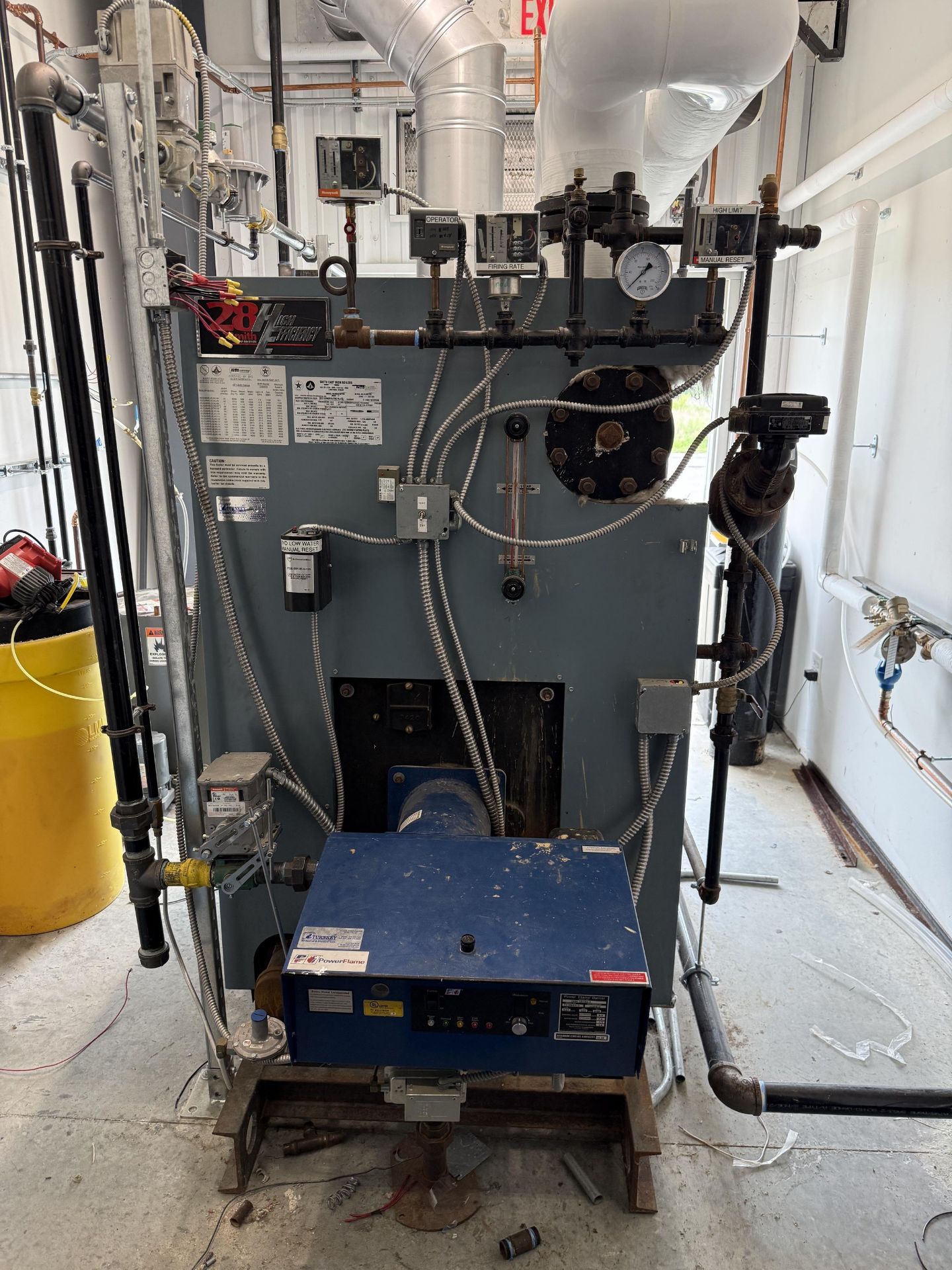 Smith Cast Iron Boilers Model 28HE-7 15 PSI Steam Boiler- Includes Powerflame Model J50A-15HBS-7