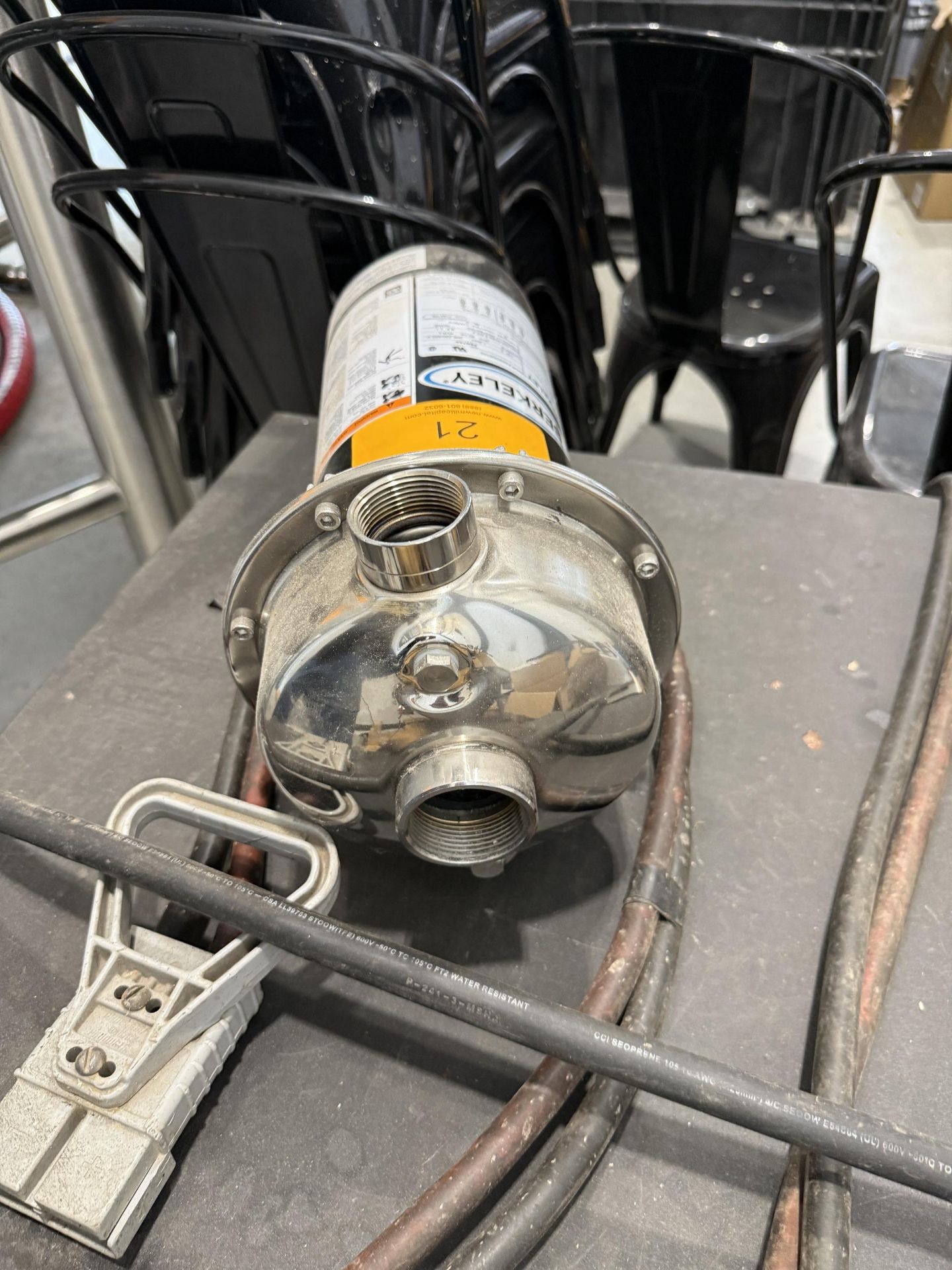 Berkeley Model B78644 Stainless Steel Centrifugal Pump, 2 HP, 3450 RPM, 208-230/460 V, S#7194105 - Image 2 of 4