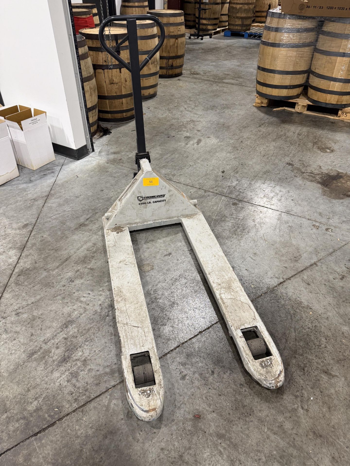 Strongway Pallet Jack- 4,400 LBS Capacity, Forks Approx 48" L, 1 Fork is Slightly Bent- S#191030/