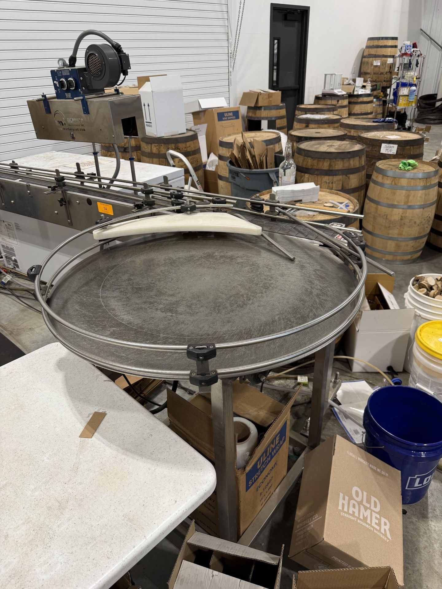 Inline Filling Systems Round Accumulation Table Approx 36" Diameter, 120 V, S#44867