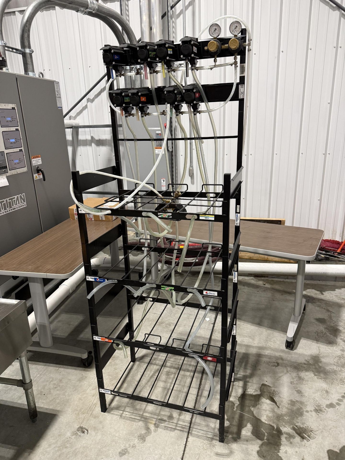 Omaha Fixture Model P13175 Bag in Box Syrup Pump Rack