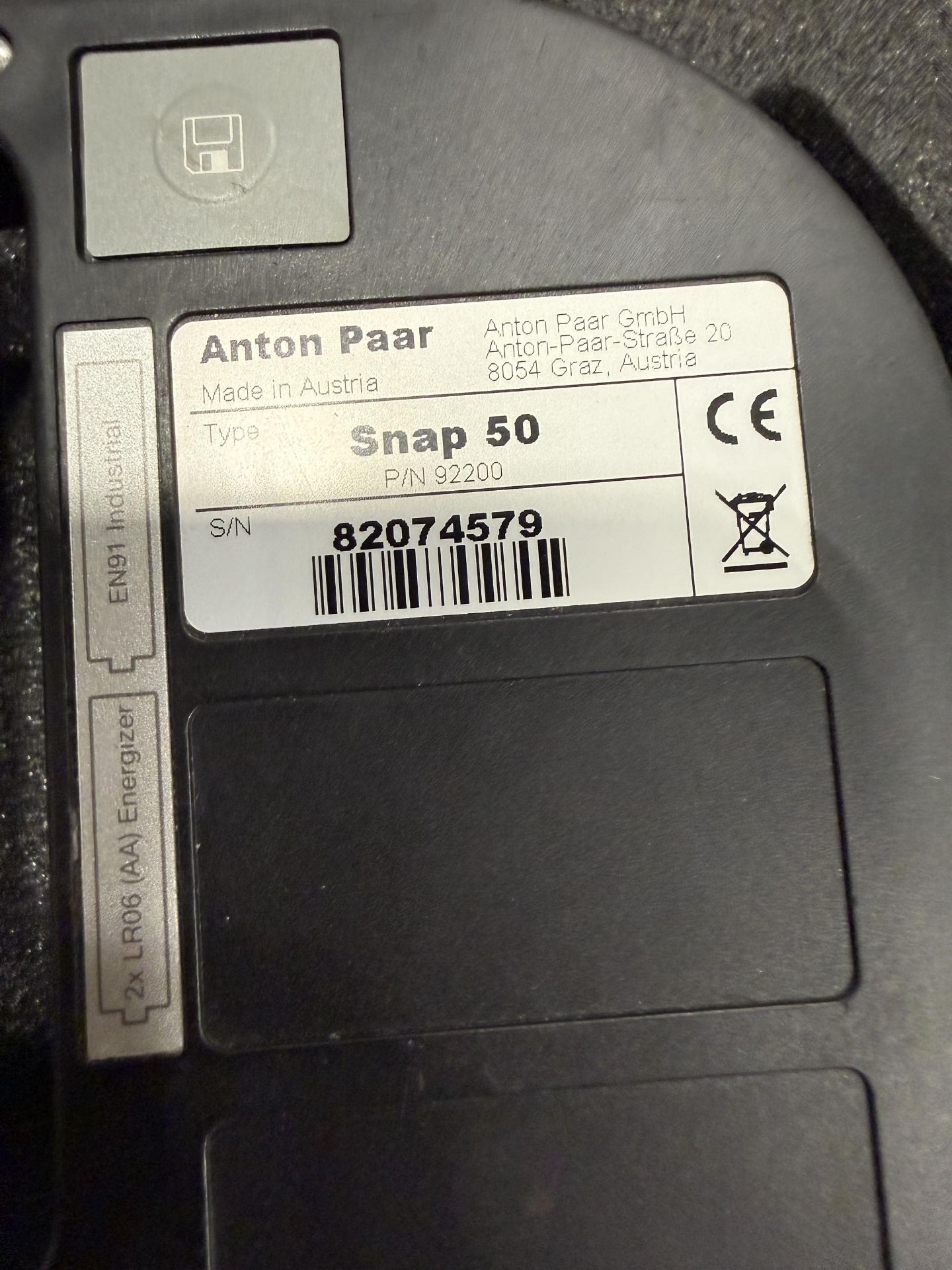 Anton Paar Model 92200 Snap 50 Portable Alcohol Meter, S#82074579 - Image 2 of 2