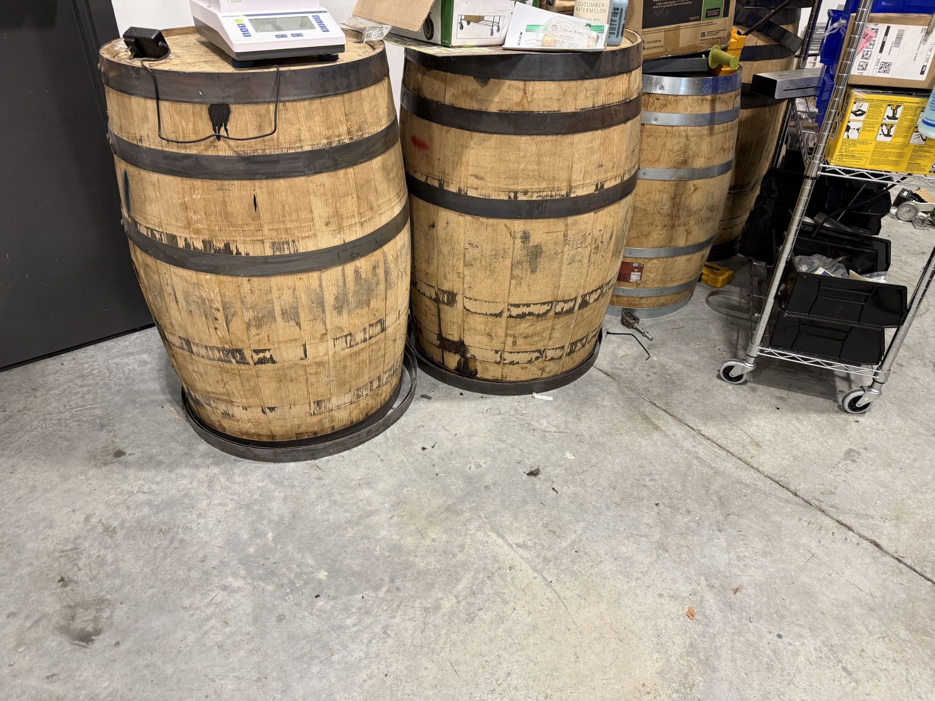 Whiskey Barrel- QTY (1) Display Barrell, QTY (20) 53 Gallon, QTY (4) 25 Gallon - Image 4 of 4