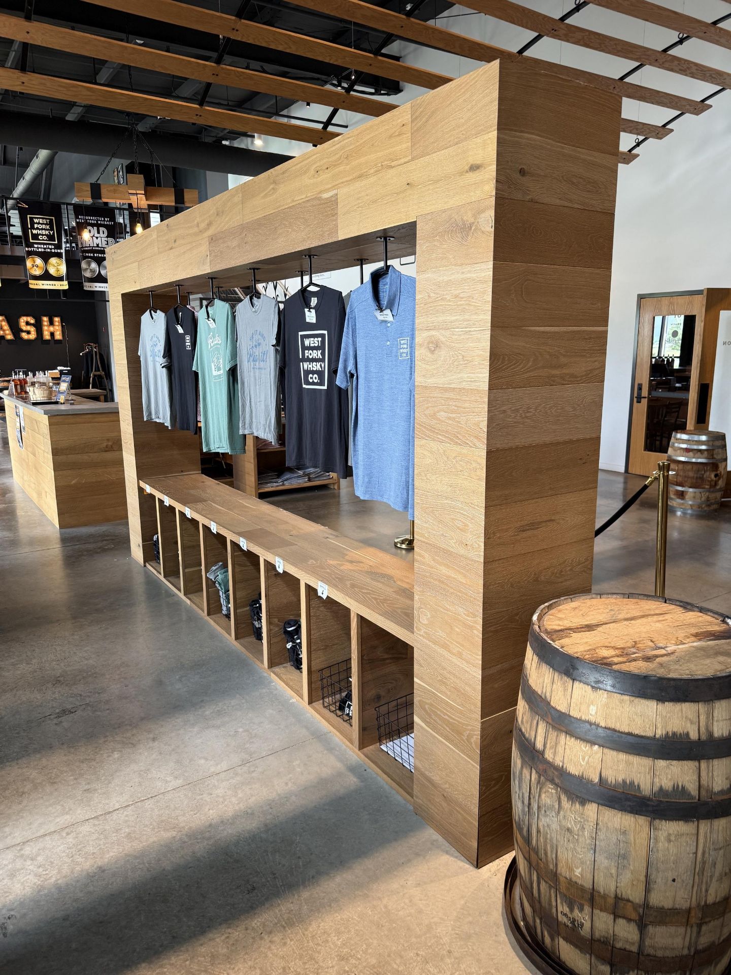 Wooden Shirt Display Rack- Overall Dims Approx 157" L X 20" W X 91" Tall - Image 2 of 3
