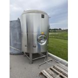 Craftmaster Stainless Steel Brite Tank- Glycol Jacketed, Dish Bottom, Side Manway, 4 Stainless Steel