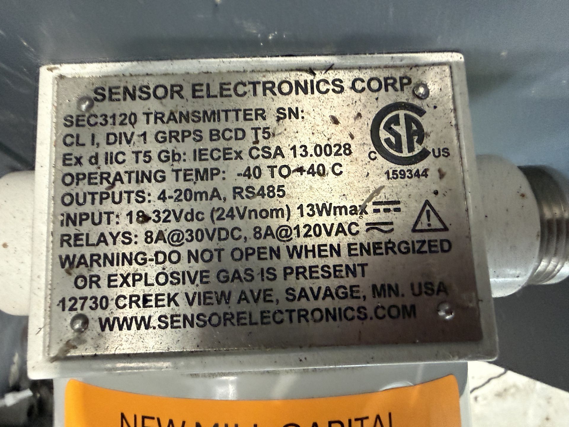GDS Corp Model SEX3120 Ethanol Gas Detector, 120V, - Image 3 of 3