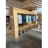Wooden Shirt Display Rack- Overall Dims Approx 157" L X 20" W X 91" Tall