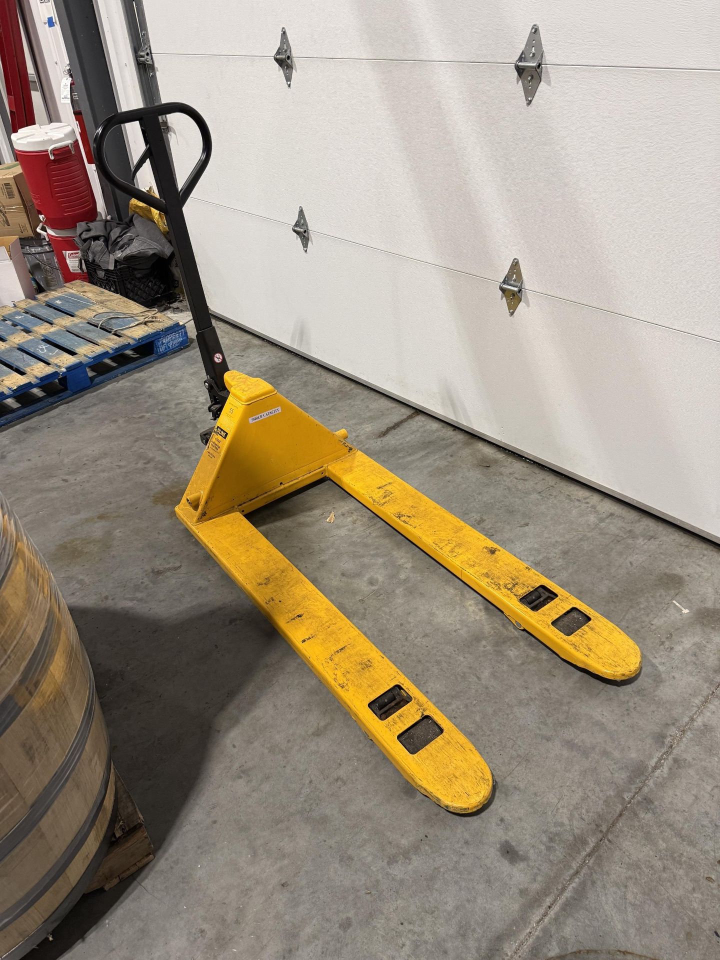 ULINE Model H-1043 Pallet Jack-5,500 LBS Capacity, Forks Approx 48" L