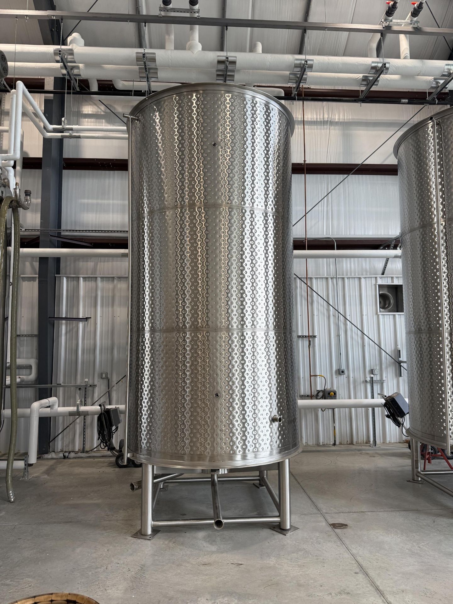 Quality Stainless Tanks Approx (2500) Gallon Stainless Steel Fermenter- Glycol Jacket, Open Top with