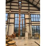 2022 Vendome Copper & Brass Works Copper Column Still- Copper Pot Overall Dims Approx 5' Overall