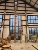 2022 Vendome Copper & Brass Works Copper Column Still- Copper Pot Overall Dims Approx 5' Overall
