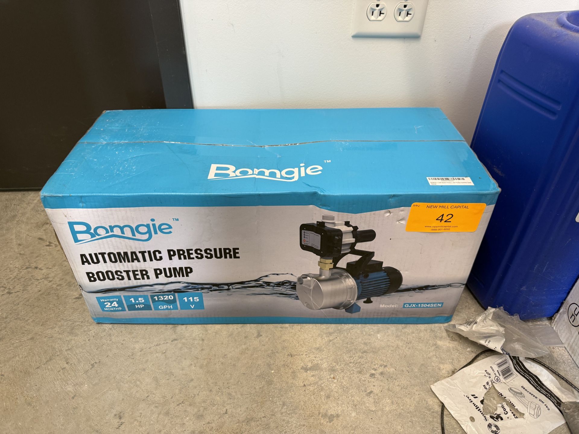 Bomgie Model GJX-1504SEN-(New) Automatic Pressure Booster Pump- 1.5 HP, 120 V, S#0324000059