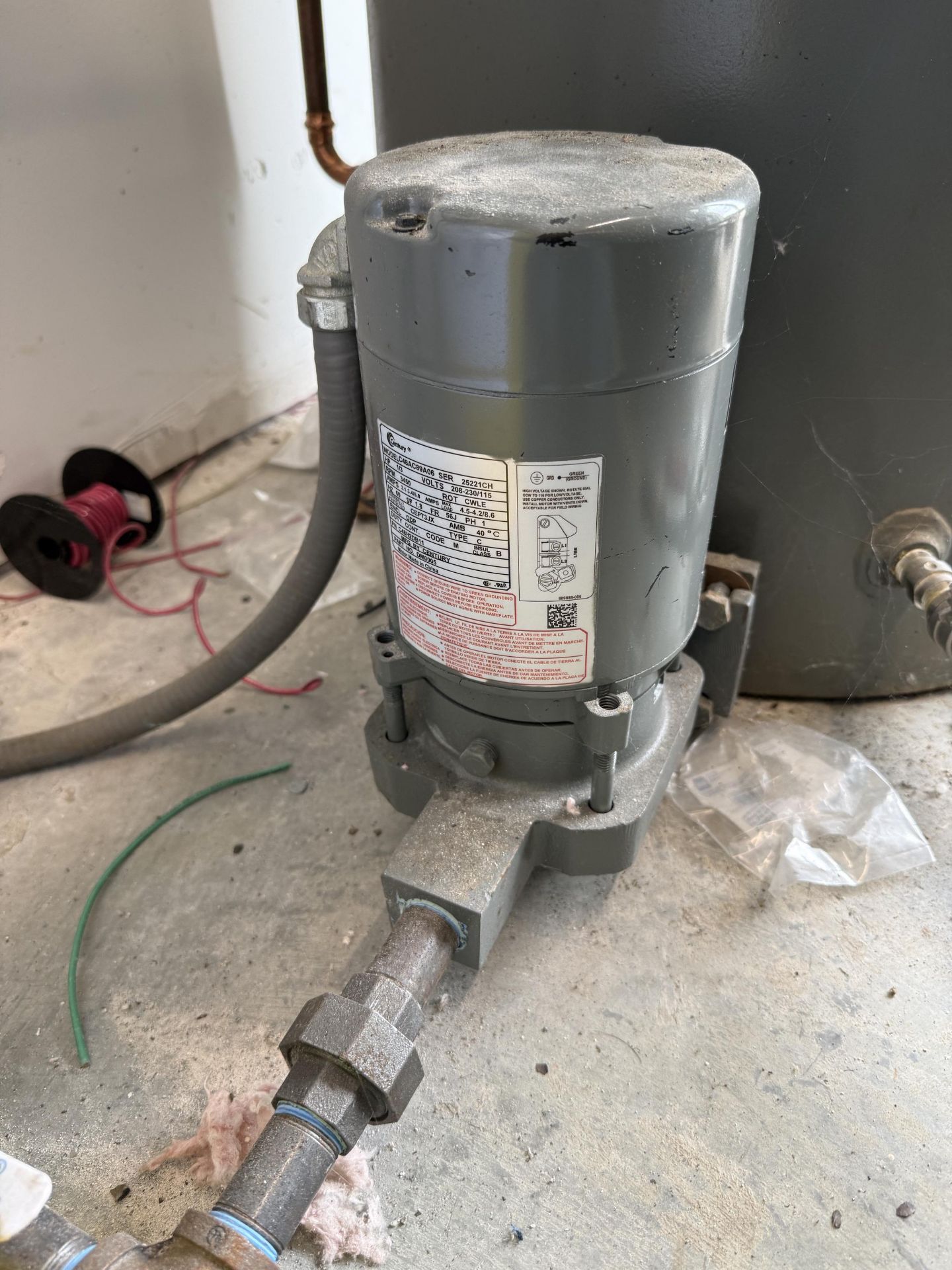 Hoffmann Model 50 VBF-S-R Boiler Feed Tank and Pump- Tank 50 Gallons- Pump- 1/3 HP, 3450 RPM, 208- - Image 3 of 5