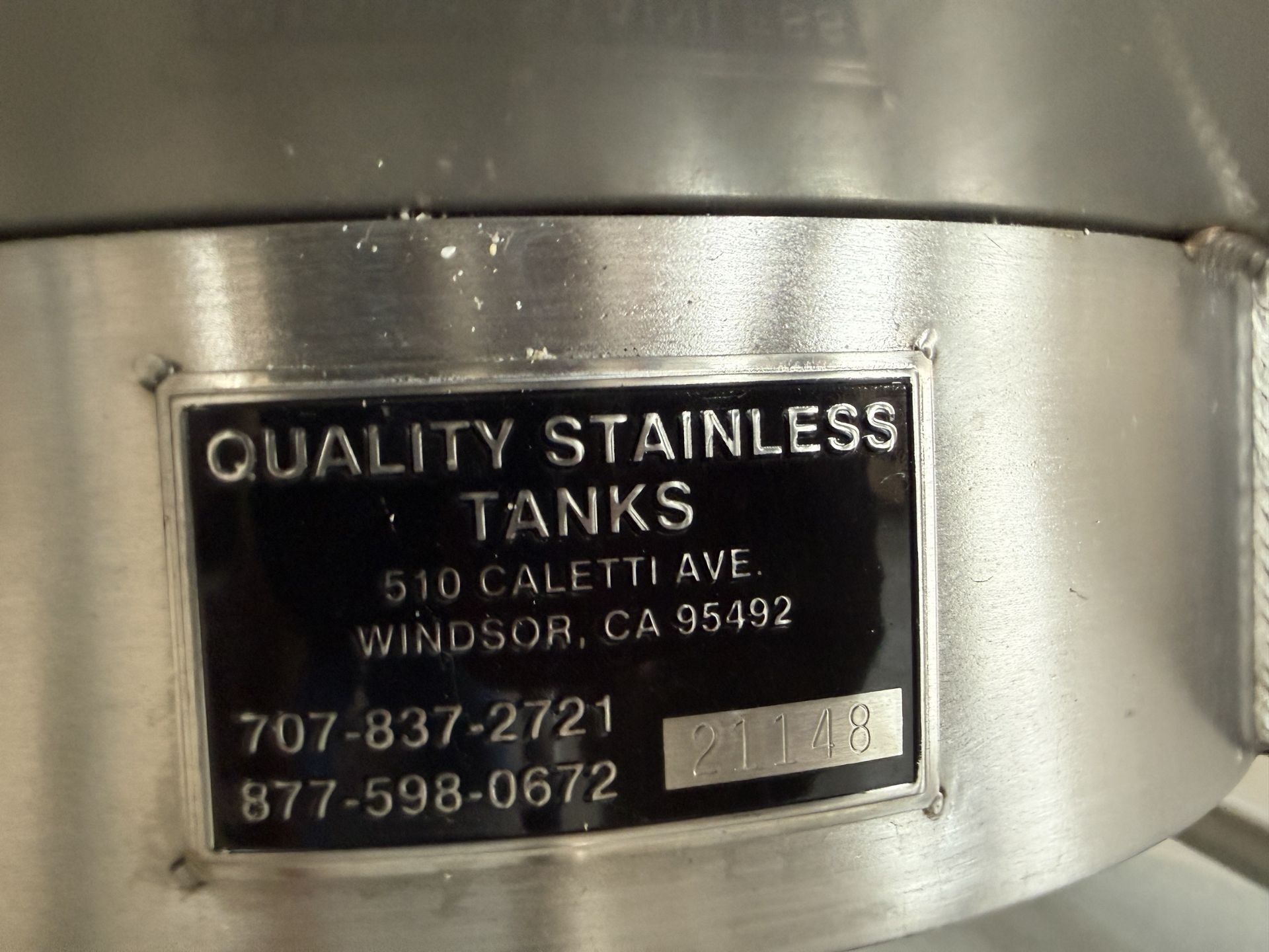 Quality Stainless Tanks Approx (2500) Gallon Stainless Steel Fermenter- Glycol Jacket, Open Top with - Image 9 of 9