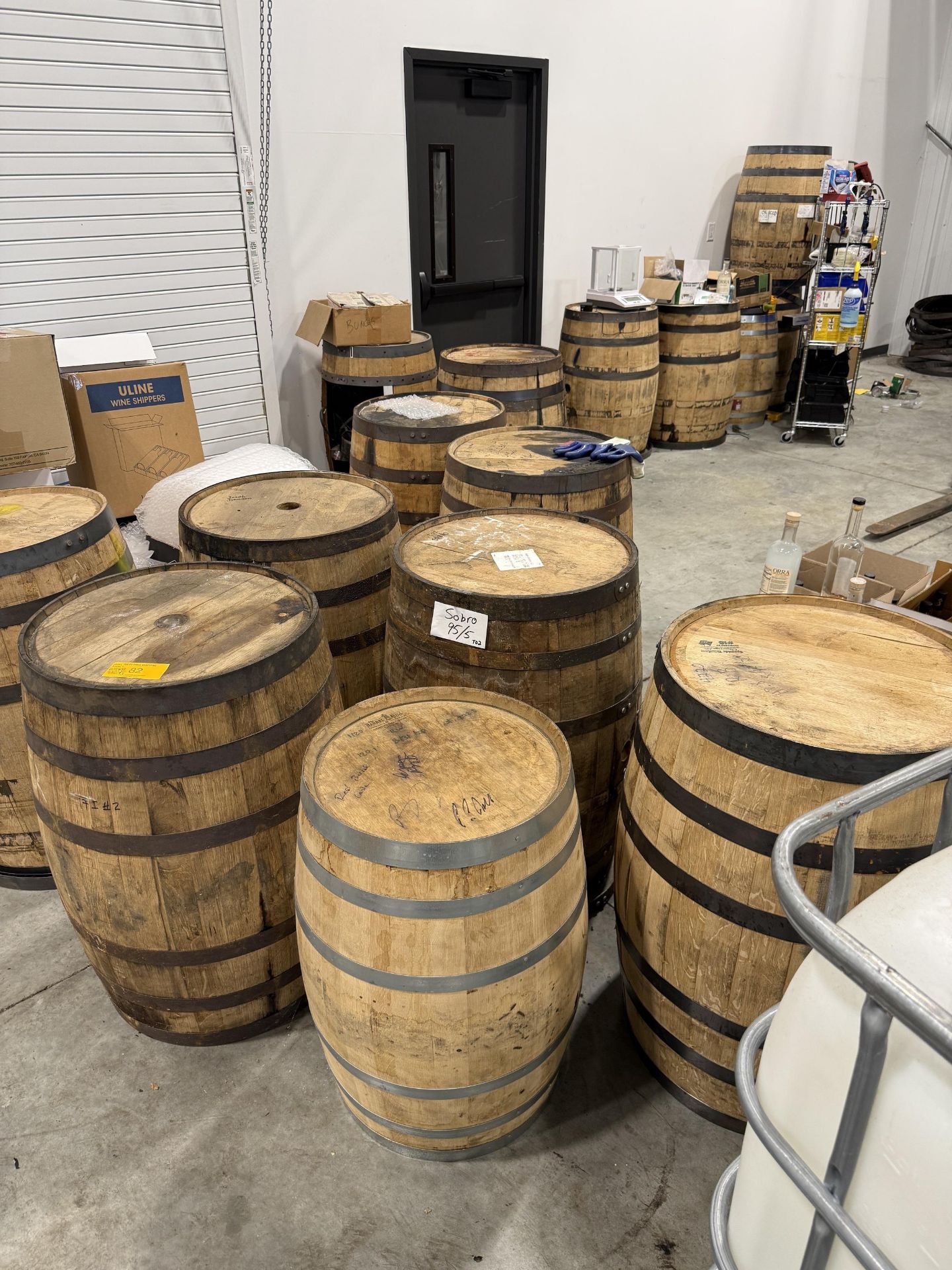 Whiskey Barrel- QTY (1) Display Barrell, QTY (20) 53 Gallon, QTY (4) 25 Gallon