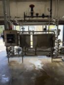 2 Tank Stainless Steel CIP System- Includes Tube and Shell Heat Exchanger, 10 HP Centrifugal Pump,