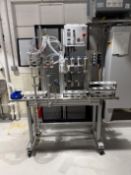 Micro Bottler Bottle Filler and Crowner, 4 Head Filler, 4 Head Crowner, Overall Dims Approx 5'4" L X