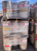 (Lot of 24) Stainless Steel Half Barrel Kegs