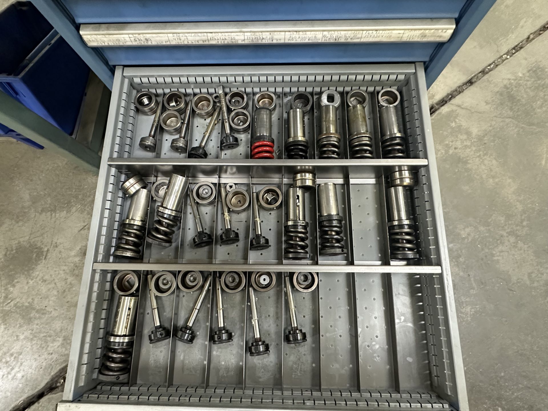 Lista 13 Drawer Tool Cabinet Loaded w/Turret Punch Tooling & Stock Dies ...