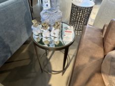 Charleston Forge Roundabout Drink Table, Standard Harvest, Mirror Top (RETAIL PRICE $1,289) (SEE