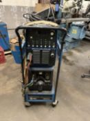 Miller Dynasty 300 DX Tig Welder w/ Coolmate 3, Cart & Foot Pedal, Not Under Power (NO Cylinder)