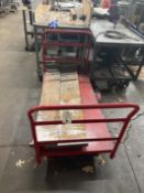 (3) Flat Deck Metal Carts w/ Contents