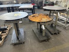 LOT (3) Hydraulic Lift Tables, 36" Diameter