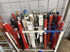 {LOT} Asst. Stainless, Aluminum and Steel Welding Wire w/ Rack